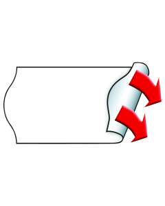 Meto Etiketten 26x12mm, wei&szlig;, permanent haftend, 6 Rollen